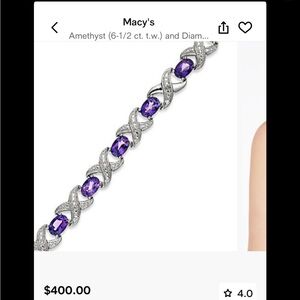 Elegant Silver and Amethyst Bracelet